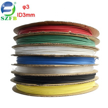 Feibo polyolefin colorful electric wires insulated diameter 3mm thin wall heat shrink tubing